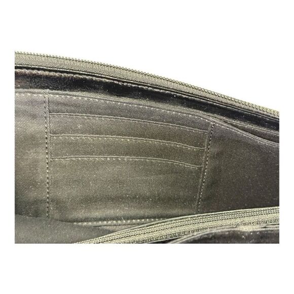 Vintage Talbots Wristlet Wallet Clutch Cheetah Animal Print Calf Hair Patent Lea - Picture 12 of 16